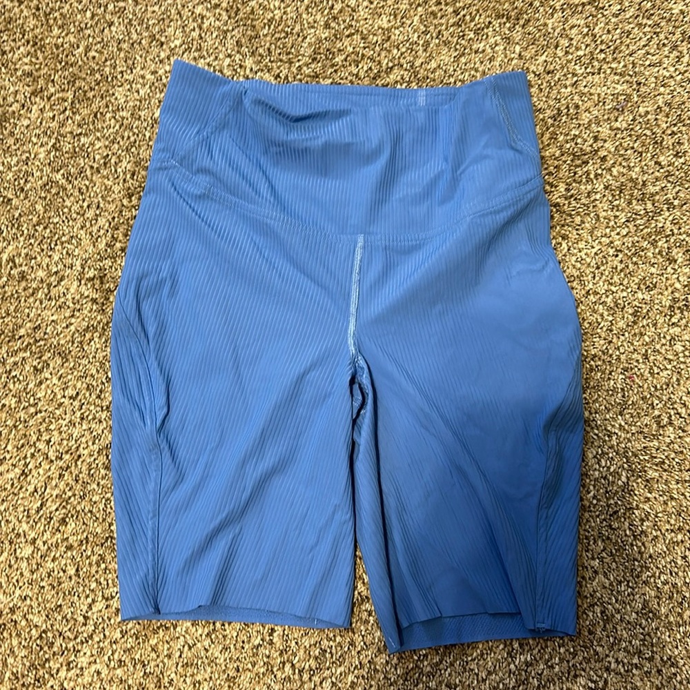 Blue LULULEMON biker shorts